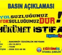Yolsuzluğunuz/ Yoksulluğumuzdur Eylemi